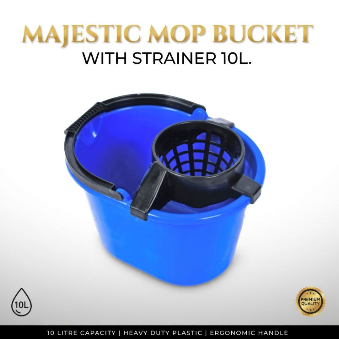 MAJESTIC MOP BUCKET WITH STRAINER 10L