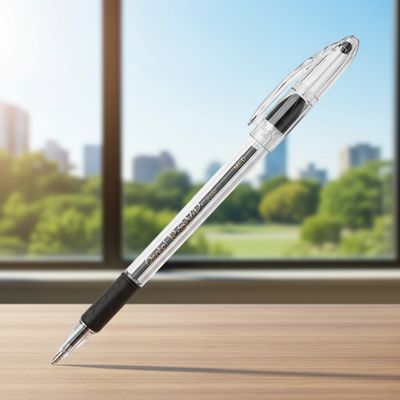 BK91A - PENTEL RSVP BLACK MEDIUM PEN