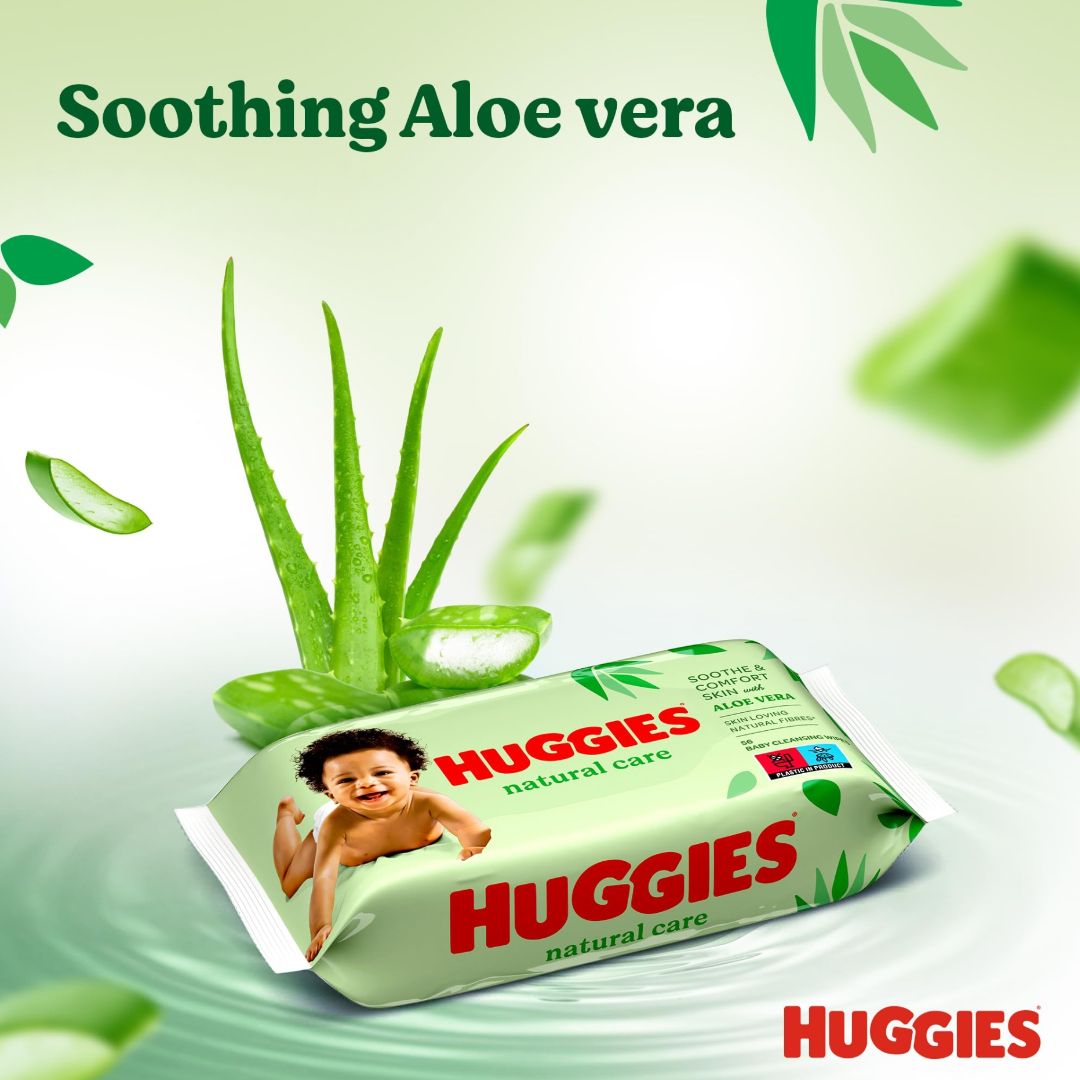 HUGGIES NATURAL CARE ALOE VERA 56CT
