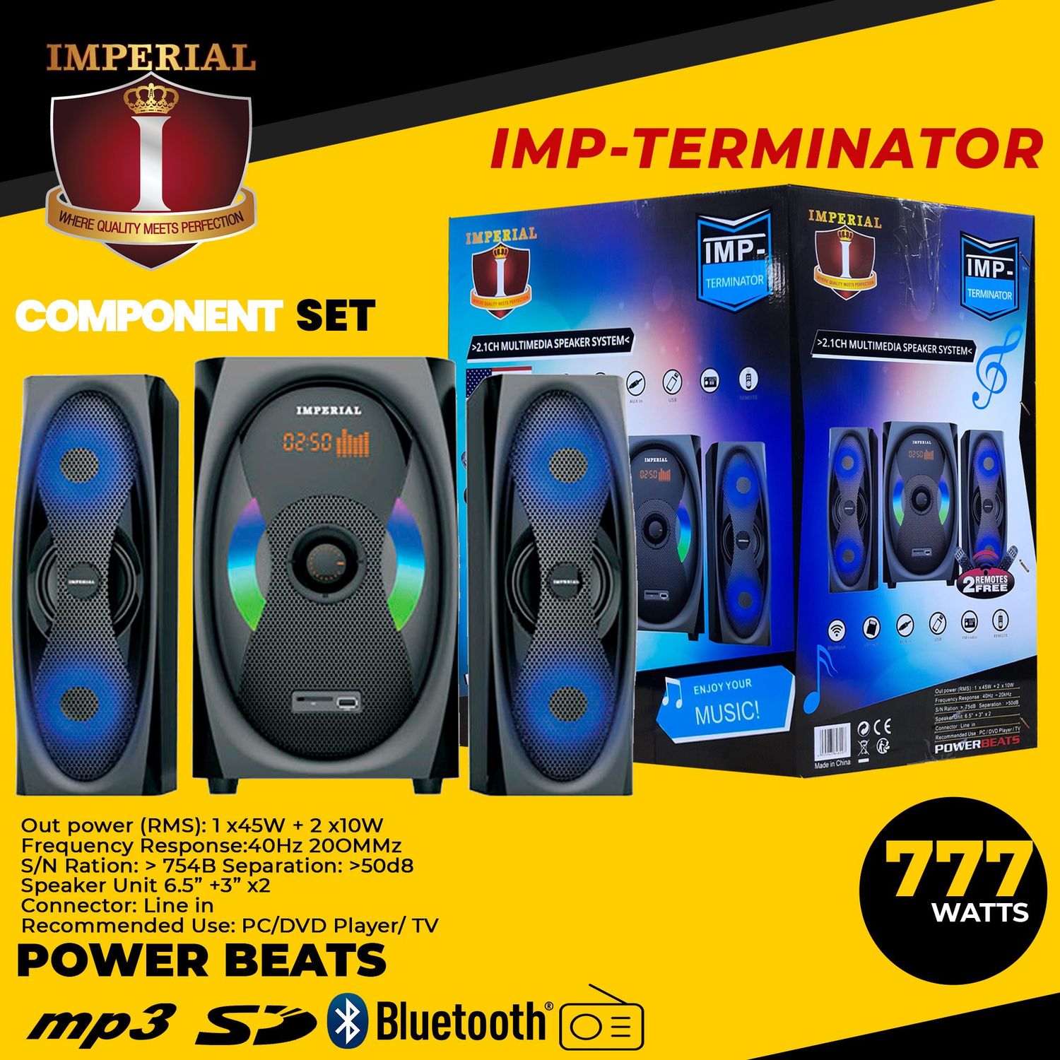 IMP-TERMINATOR-SPK IMPERIAL COMPONENT SET 777WATTS