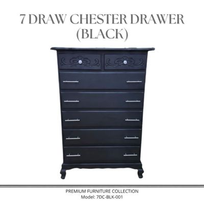 7 DRAW CHESTER DRAWER (BLACK)