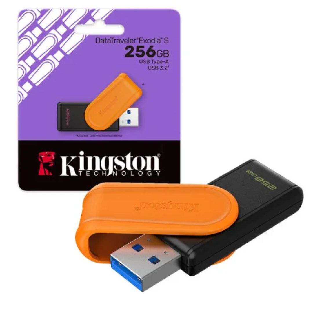 DTXS/256GB Kingston - USB flash drive - USB 3.2 Gen 1 - Exodia S Black Orange