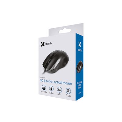 XTM-185 Xtech - Mouse - Wired - USB - 3D optical