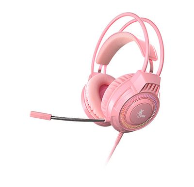 Xtech - XTH-564 - Headset - For Computer / For Game console - Wired - 3.5mm+USB Pink