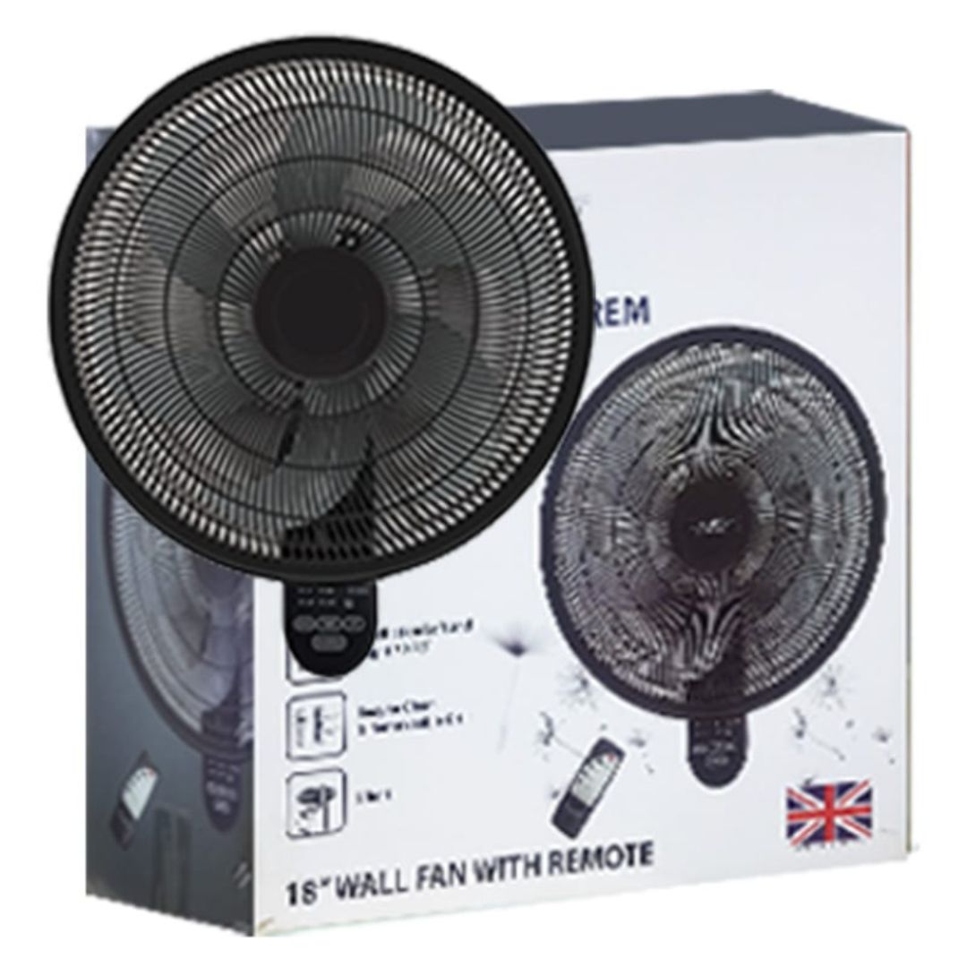BP18038BR -- WALL REMOTE FAN BLACKPOINT 18""---HIGH QUALITY WALL REMOTE FAN --