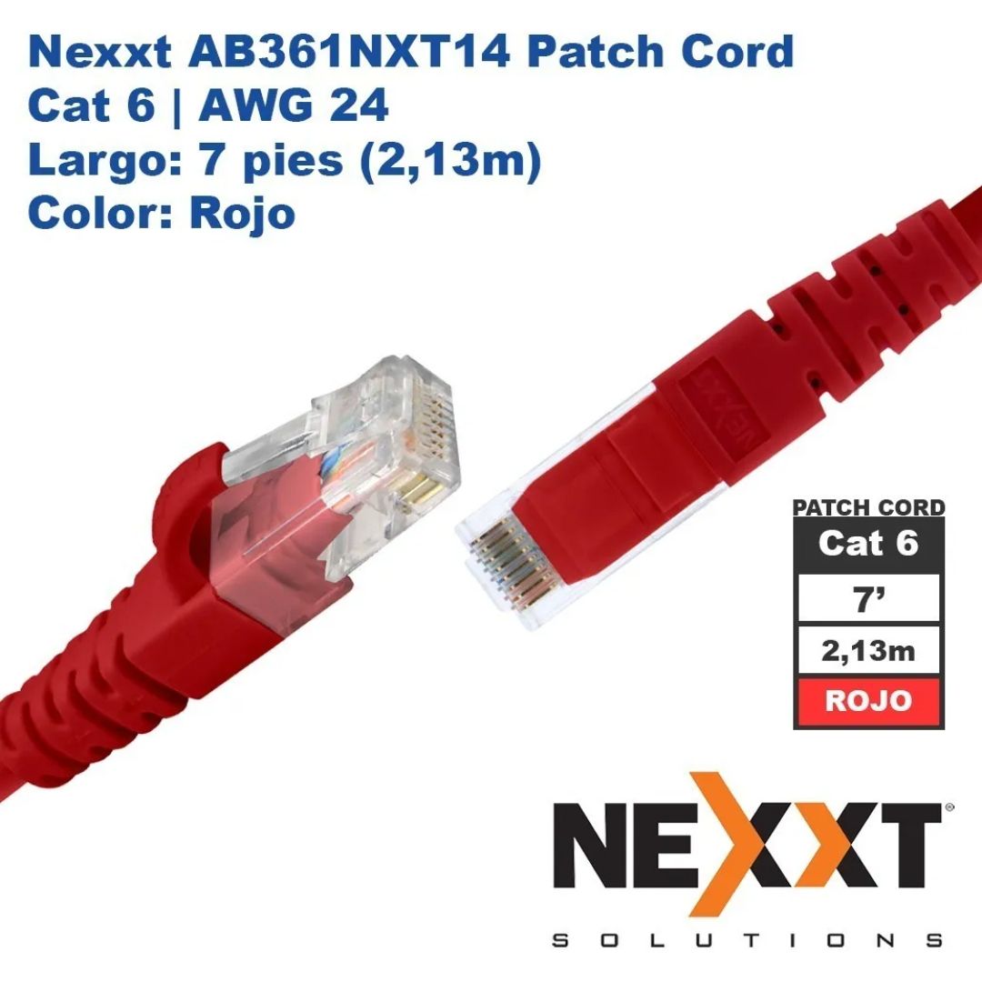 Nexxt Patch Cord Cat6 7Ft. RD