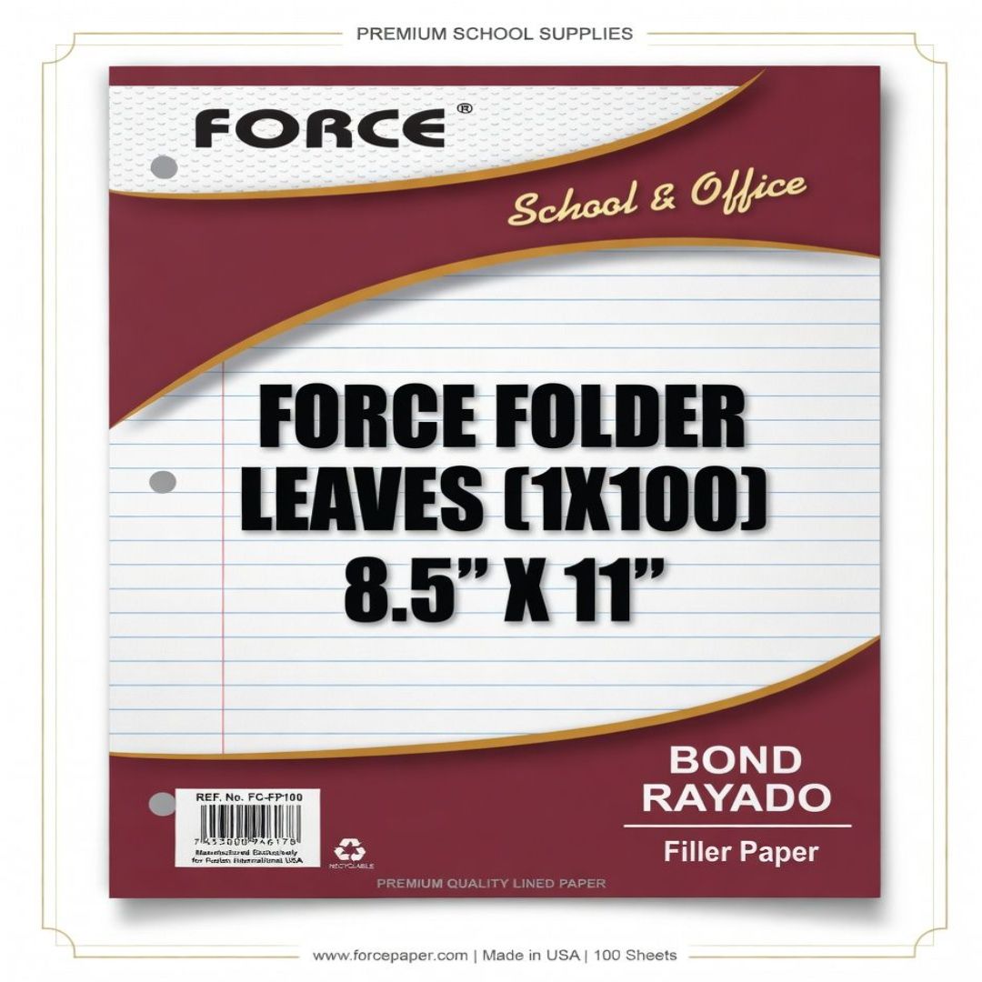 FORCE FOLDER LEAVES (1X100)  8.5" X 11"