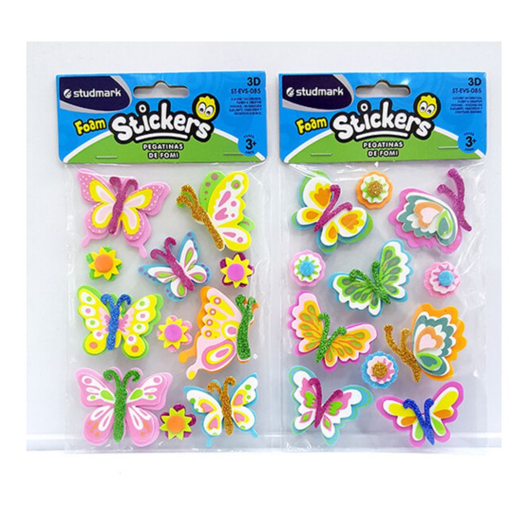 STUDMARK FOAM SHAPES - Colorful Butterflies ST-EVS-168