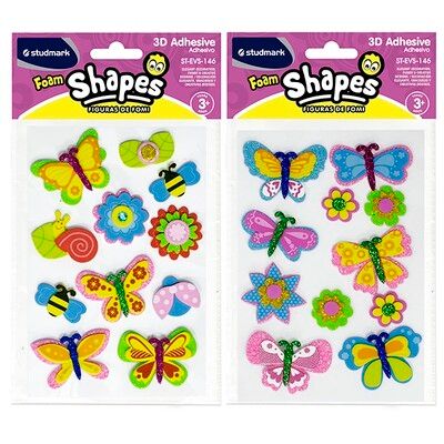 ST-EVS-146 FOAM SHAPES- BUTTERFLIES &amp; FLOWERS