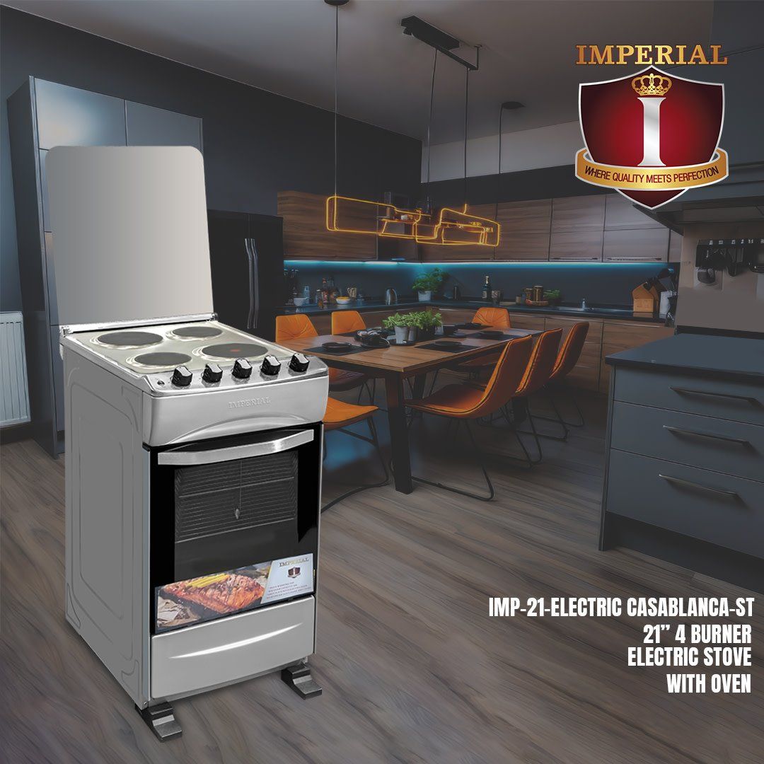 IMP-21-CASABLANCA-electric--ST IMPERIAL STOVE -STEEL-ELECTRIC 4 BURNER