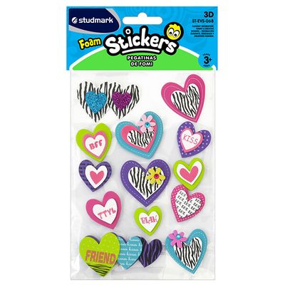 STUDMARK HEARTS FOAM STICKERS ST-EVS-068