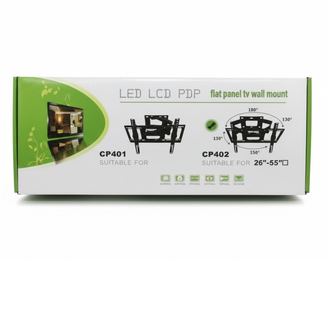 CP402 26"-55" ROTATE WALL MOUNT GREEN &amp; WHITE BOX