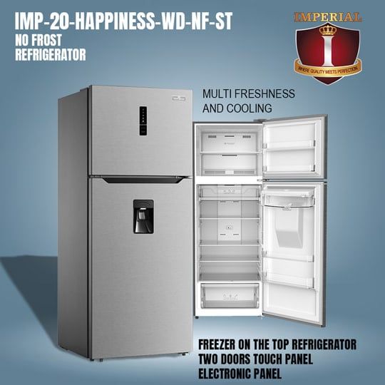IMP-20-HAPPINESS-WD-NF-ST IMPERIAL FRIDGE -- STEEL - HAPINESS -- WATER DISP