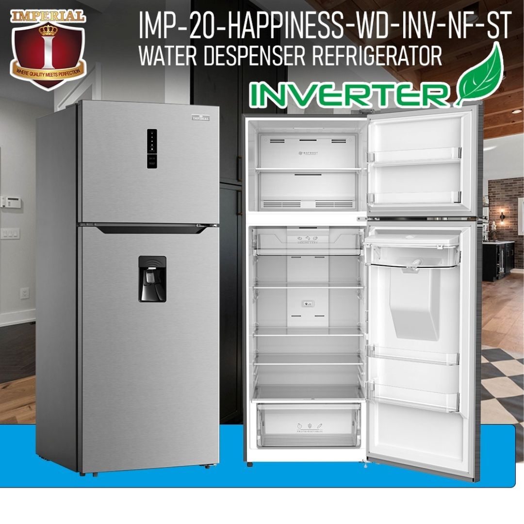 IMP-20-HAPPINESS-WD-INV-NF-ST IMPERIAL FRIDGE -- STEEL - HAPINESS -- WATER DISP