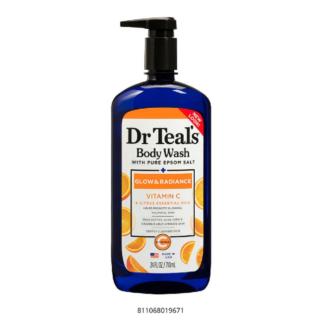 DR TEAL'S BODY WASH GLOW &amp; RADIANCE VITAMIN C &amp; CITRUS ESSENTIAL  710ML