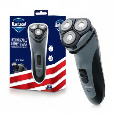 CBR1-1002-BYL BARBASOL RECHARGEABLE ROTARY SHAVER
