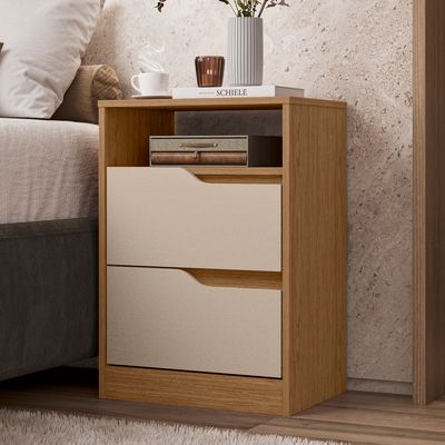 AL-192-JATOBA/METALLIC FENDI-BESIDE TABLE