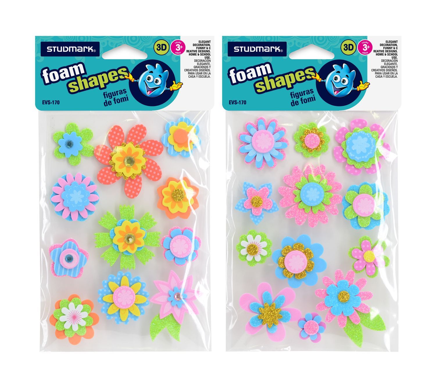 ST-EVS-170 STUDMARK FOAM SHAPES-FLOWERS