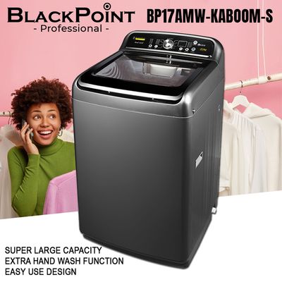 BP17AMW-KABOOM-S14 BLACKPOINT WASHER AUTOMATIC -- KABOOM DUAL TUB -- 17KG