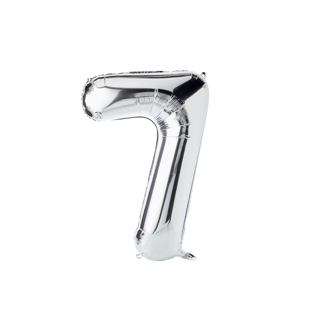1213-130-7 SILVER NUMBER BALLOON