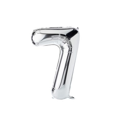 1213-130-7 SILVER NUMBER BALLOON