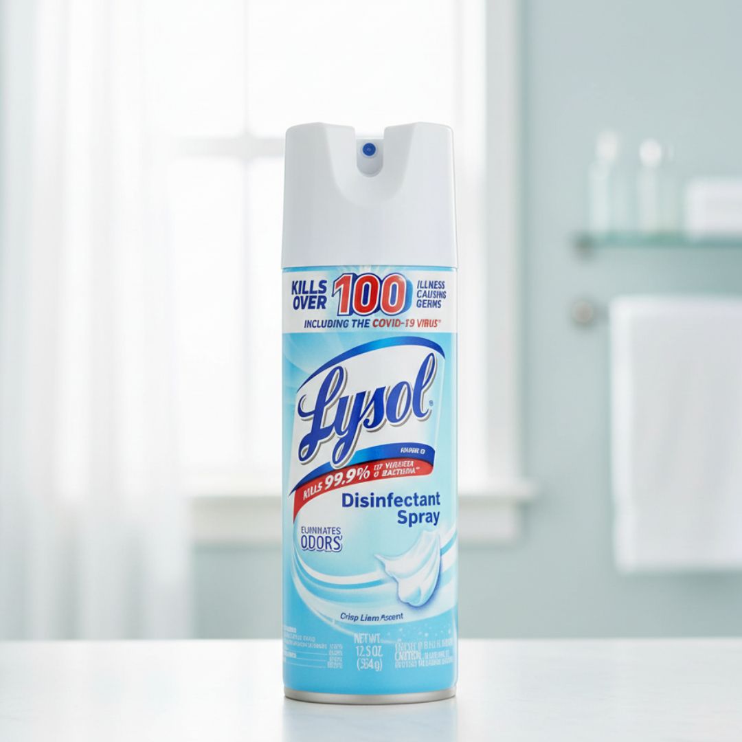 LYSOL DISINFECTANT SPRAY KILLS 99.9% OF VIRUSES &amp; BACTERIA