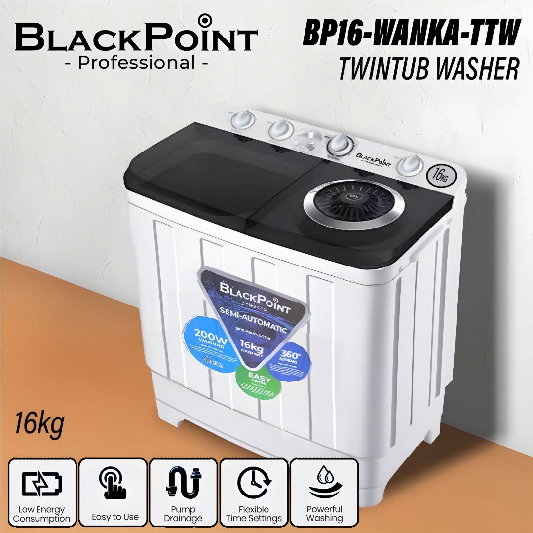 BP16-WANKA-TTW  BLACKPOINT 15 KG TWIN TUB WASHER