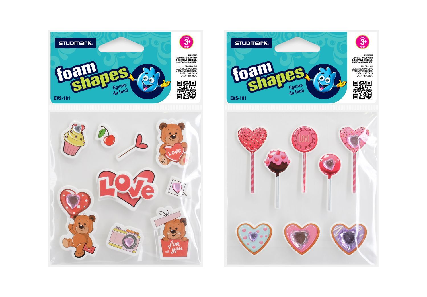 ST-EVS-181 STUDMARK FOAM SHAPES -TEDDY BEAR