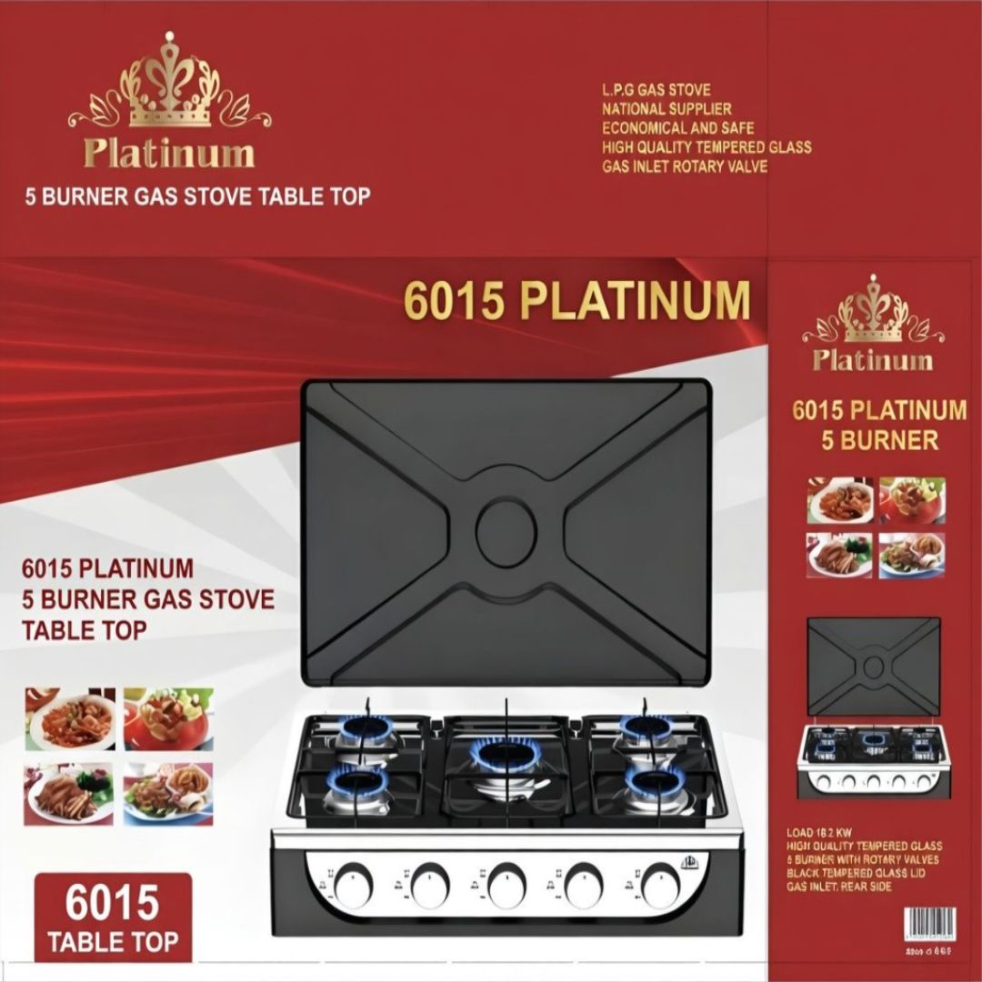 6015 PLATINUM 5 BURNER GAS STOVE TABLE TOP