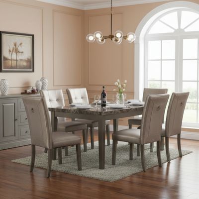 POSHLEY OM18 6 SEATER DINING SET