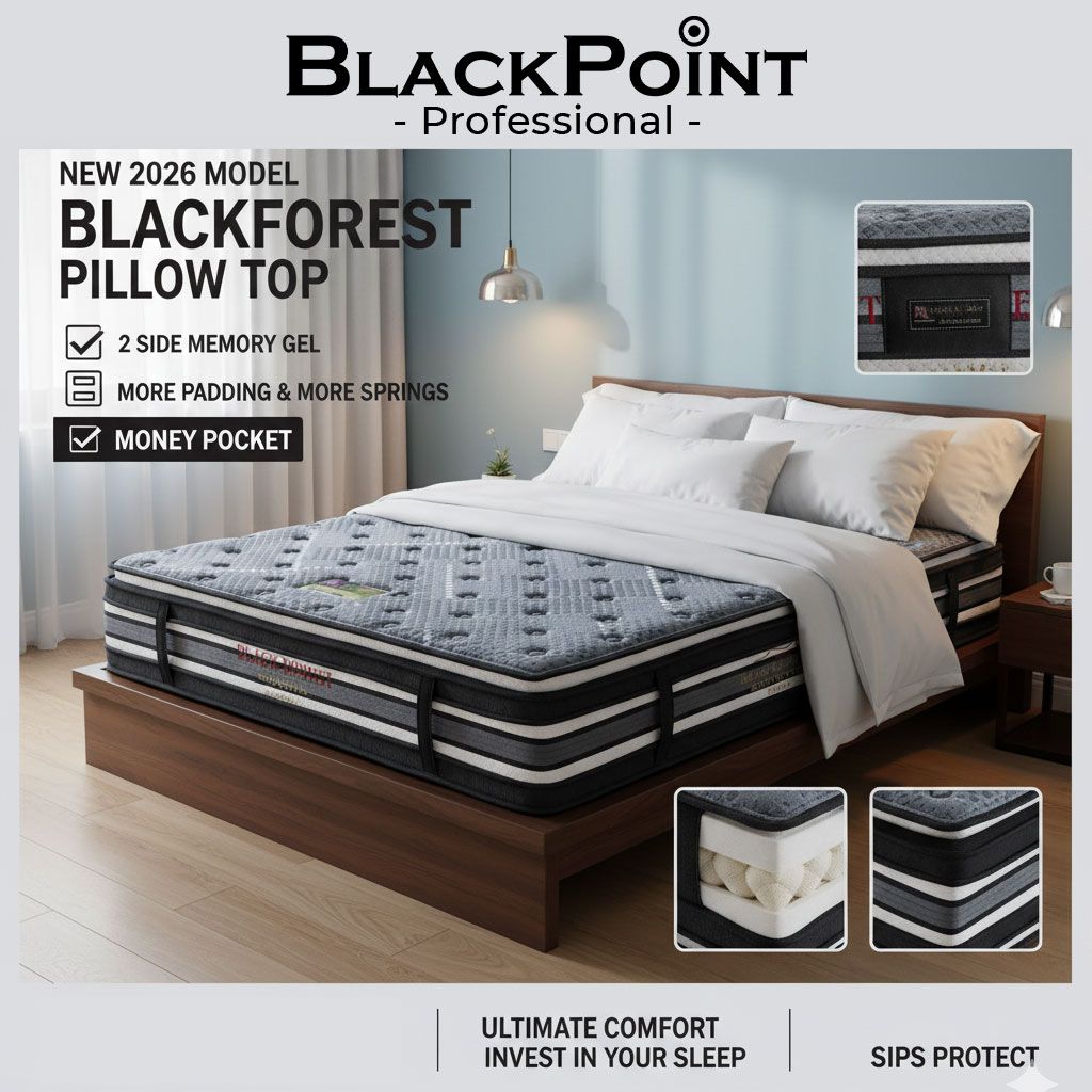 BP-BLACKFOREST-Q-MEMORY BLACKPOINT -QUEEN-2 MEMORY GEL MATTRESS