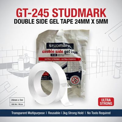 GT-245 STUDMARK DOUBLE SIDE GEL TAPE 24MM X 5MM