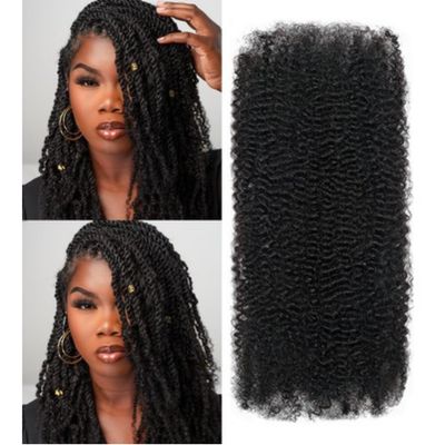 20" #1B REALISTIC AFRO KINKY BULK HAIR