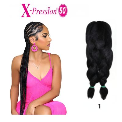 BIJOUX REALISTIC  X-PRESSION 50"  #1 HAIR