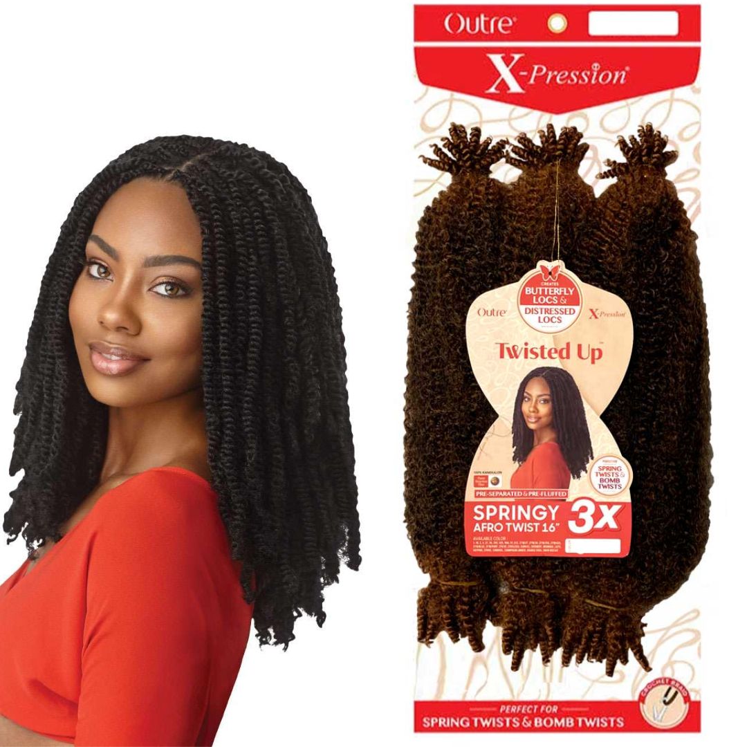 OUTRE X-PRESSION SPRINGY AFRO TWIST 16" #2T1B/350 HAIR