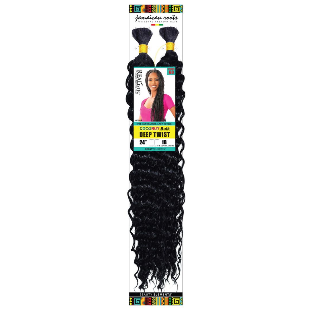 #1 REALISTIC COCONUT BULK DEEP TWIST 24" HAIR