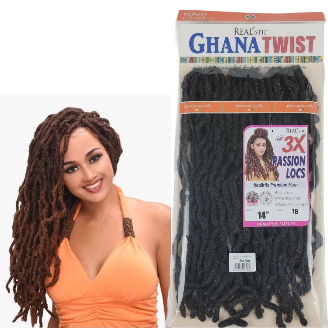 #1B REALISTIC 3X PASSION LOCS 14" HAIR
