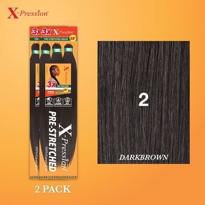 #2 SB 3X X-PRESSION PRE-STRETCHED 58" HAIR