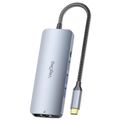V-TC10B VegGeg 10 in 1 Type-C Multifunctional HUB Adapter