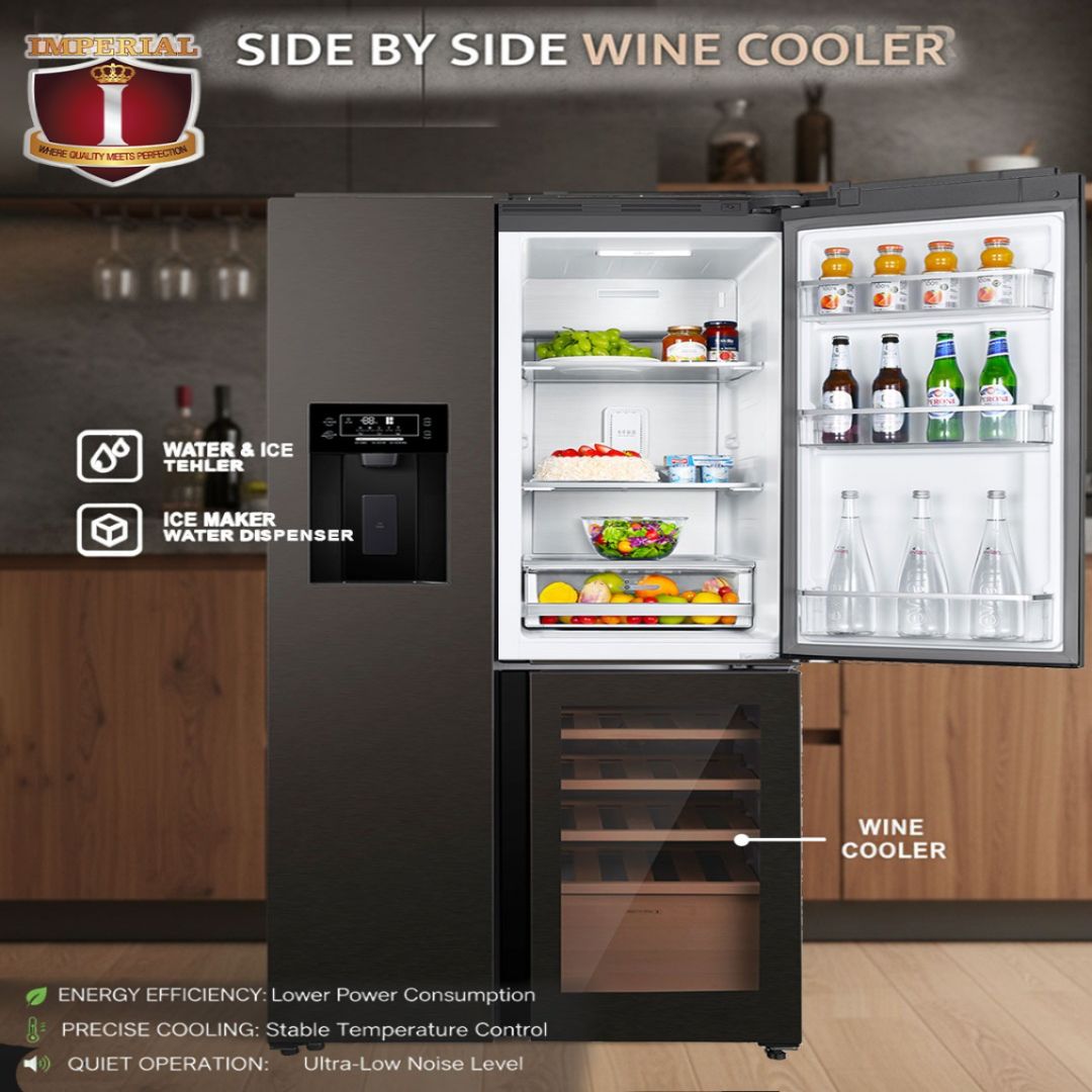 IMP25-WINE &amp; CHEESE CAKE WATER DISPENSER ICE-MAKER WINE COOLER INVERTER FRIDGE