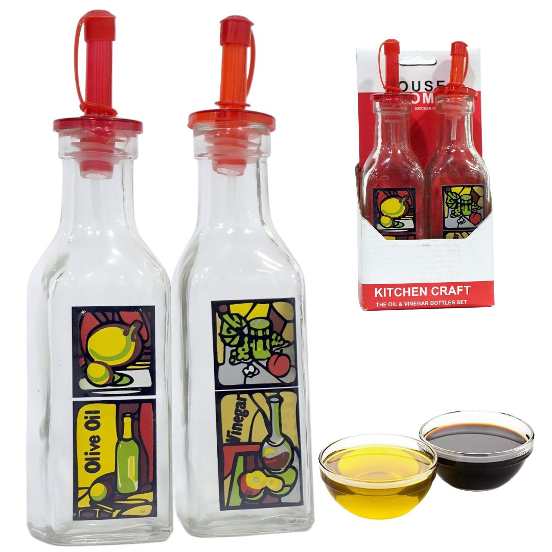 LS50-5 KITCHEN CRAFT  OIL AND VINEGAR BOTTLE SET