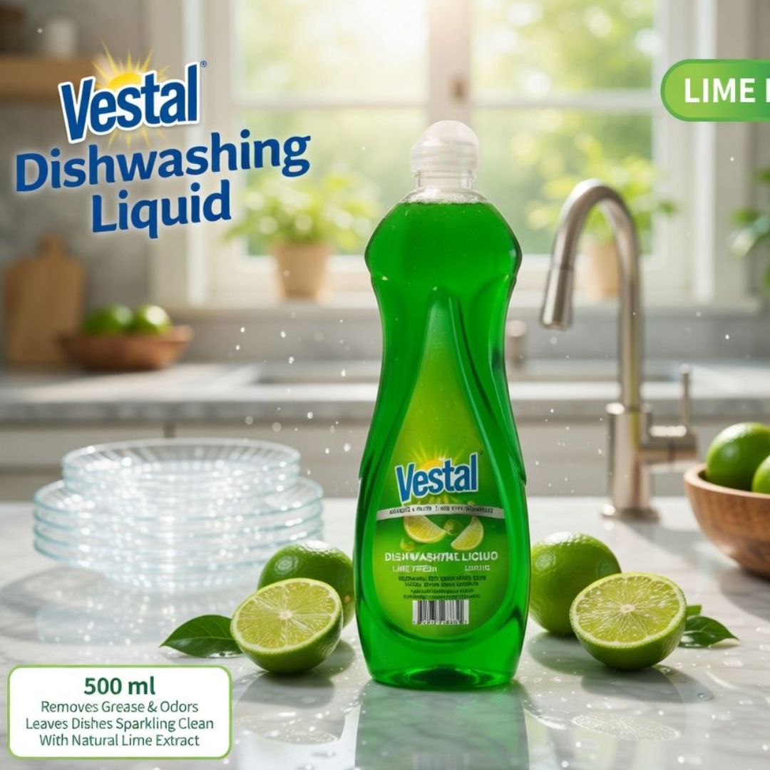 VEST-DSHLIQ400A VESTAL DISH WASHING LIQUID (LIME) 400ML