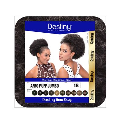DESTINY DRAW STRING AFRO PUFF(SMALL) #1B
