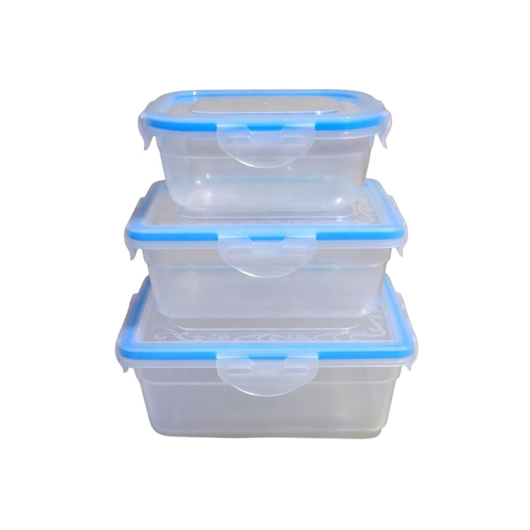 JB-09-60 3PCS RECTANGULAR PLASTIC DISH SET