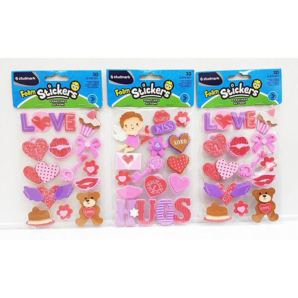 ST-EVS-097 FOAM SHAPES- LOVE &amp; HEARTS