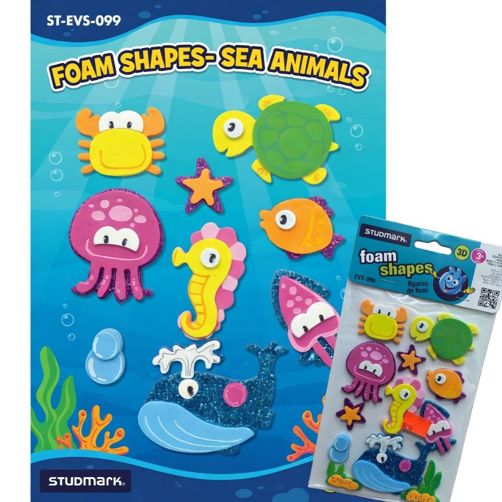 ST-EVS-099 FOAM SHAPES- SEA ANIMALS