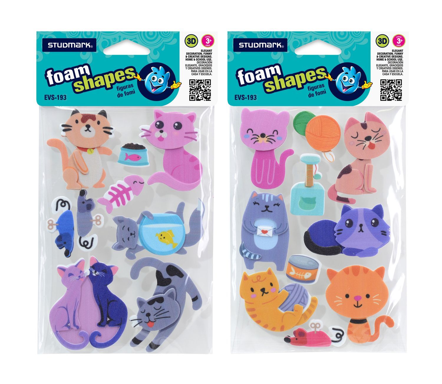 ST-EVS-193 FOAM SHAPES- CATS