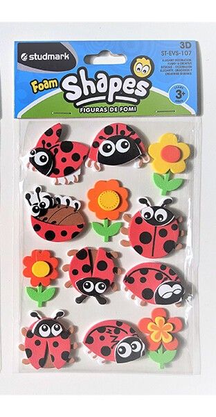 ST-EVS-107 FOAM SHAPES-LADYBUG &amp; BEES