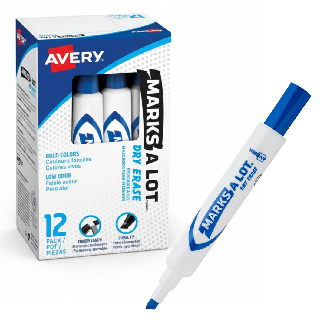 AVE-24406 AVERY MARKS ALOT DRY ERASE MARKER (BLUE)