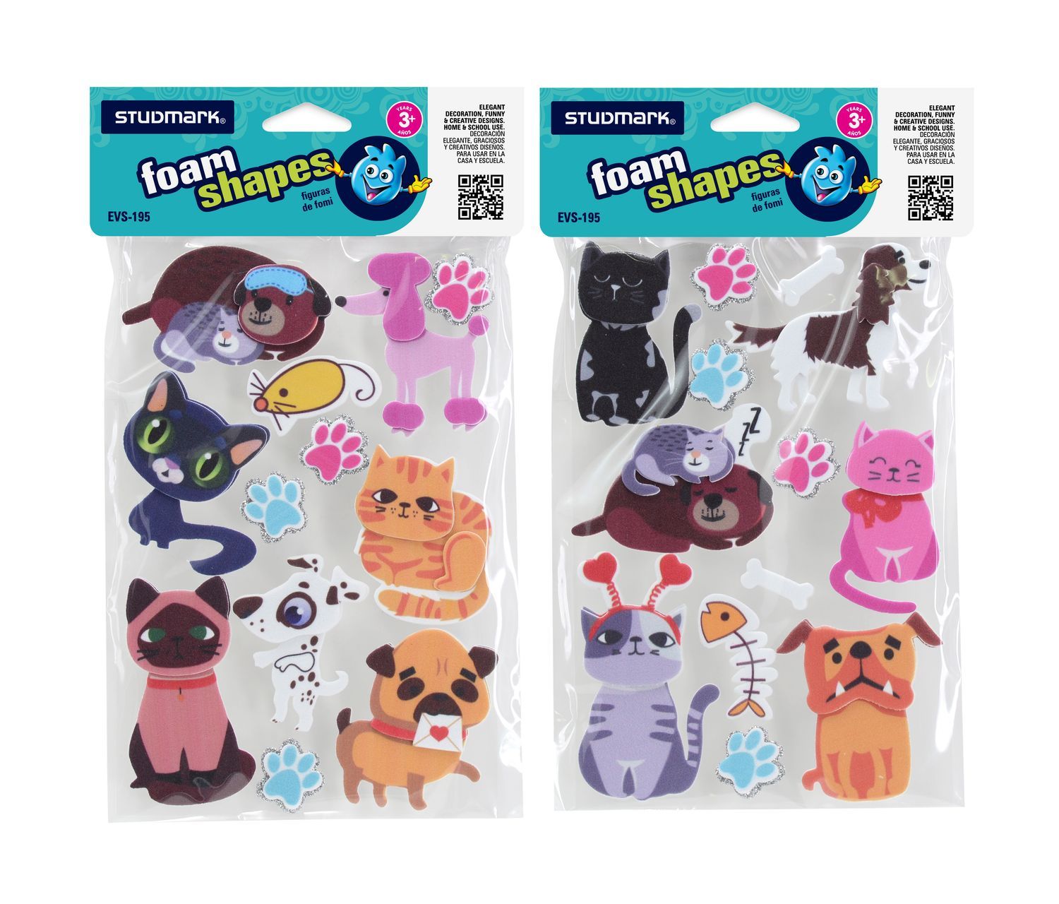 ST-EVS-195 FOAM SHAPES- DOG &amp;CAT